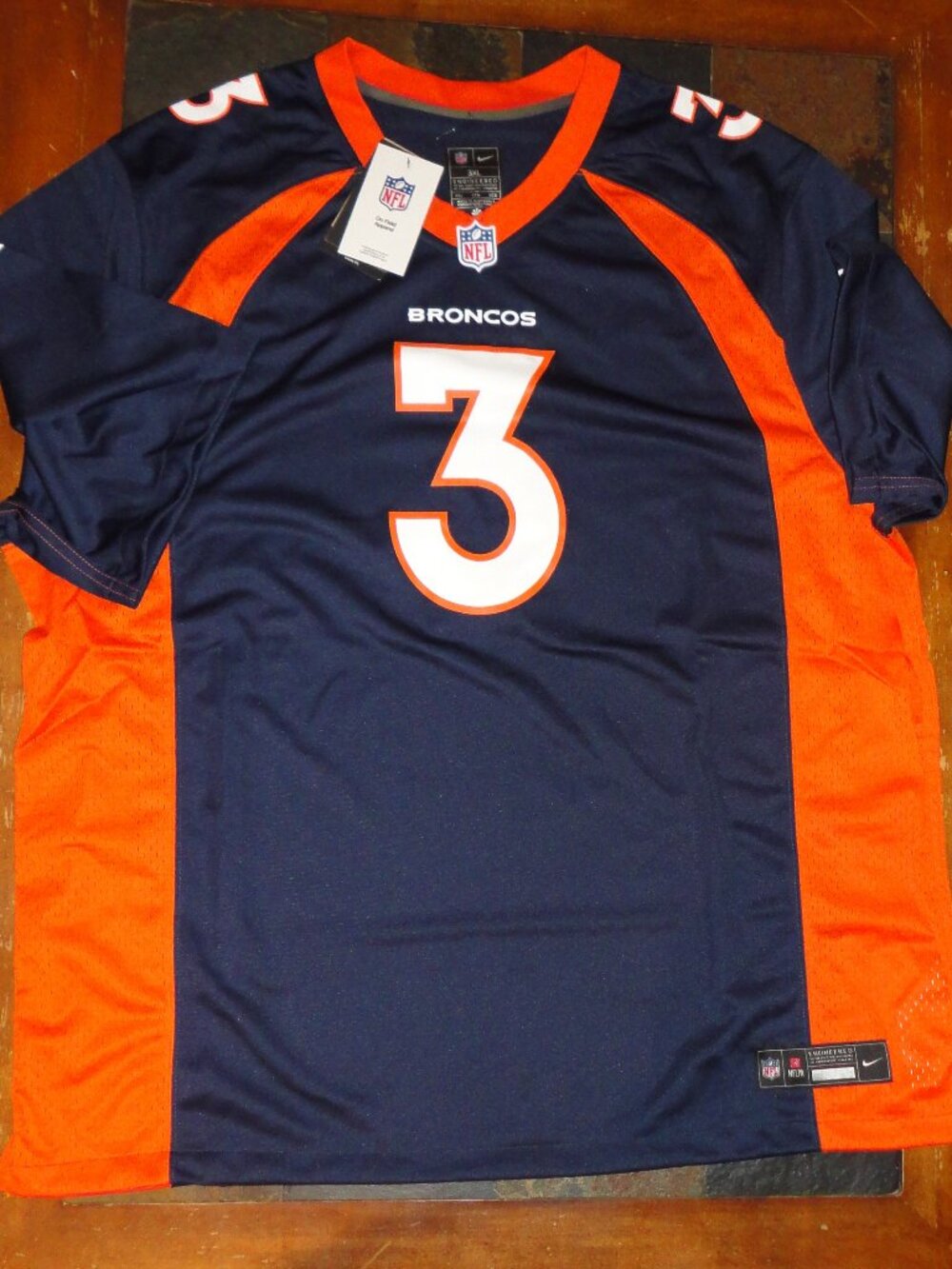 DENVER BRONCOS Nike NFL 3XL Blue & Orange Football Jersey "Wilson" #3 NWT!!